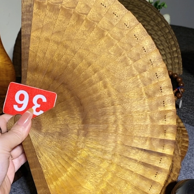 【闪购商品】金丝楠马*梅金丝楠木扇子
