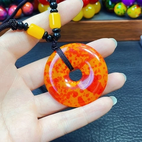 玛瑙/玉髓手链未镶嵌红花血龙蛋