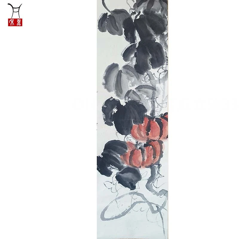 O1058南瓜立轴33x105/3.1平尺