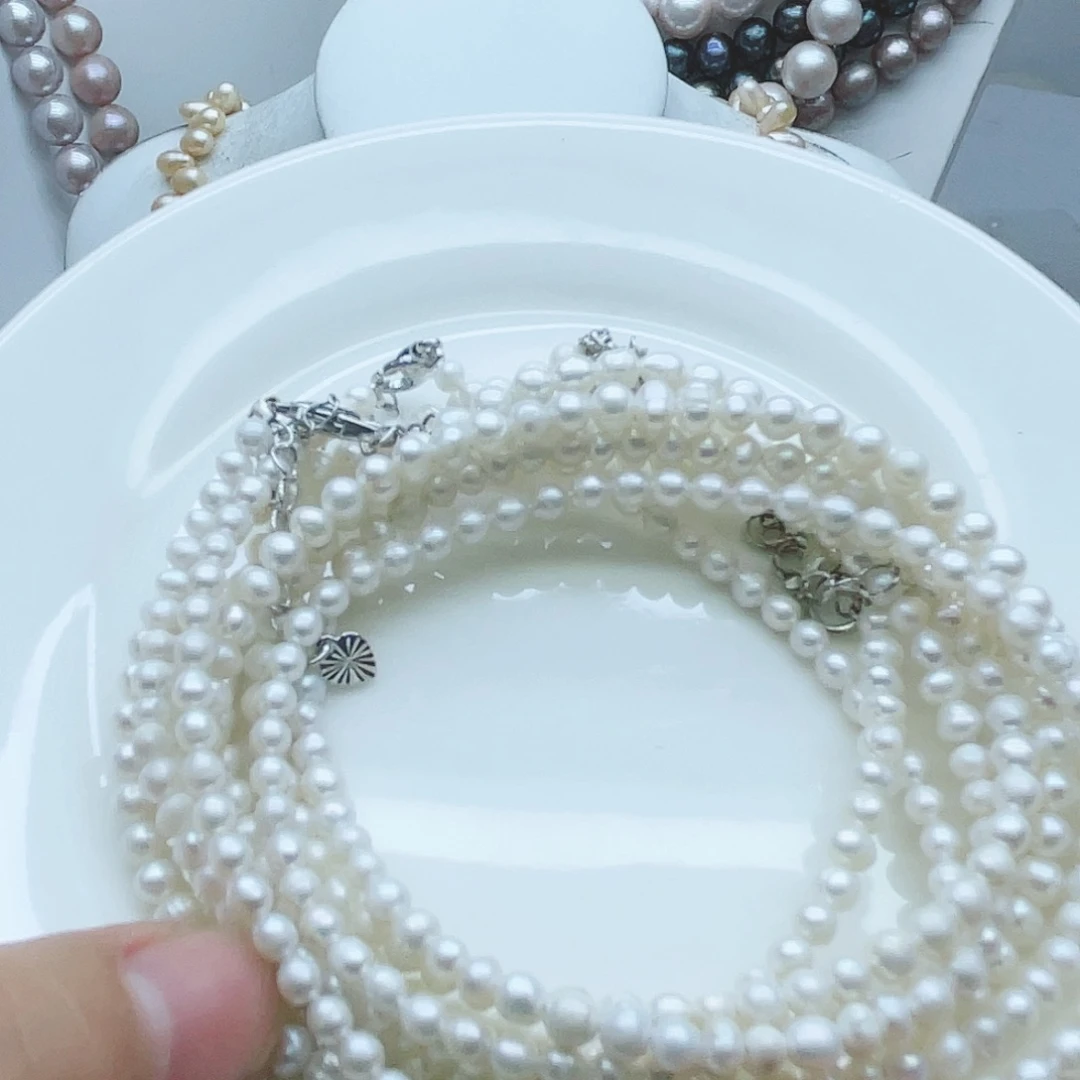 淡水珍珠颈饰钛钢