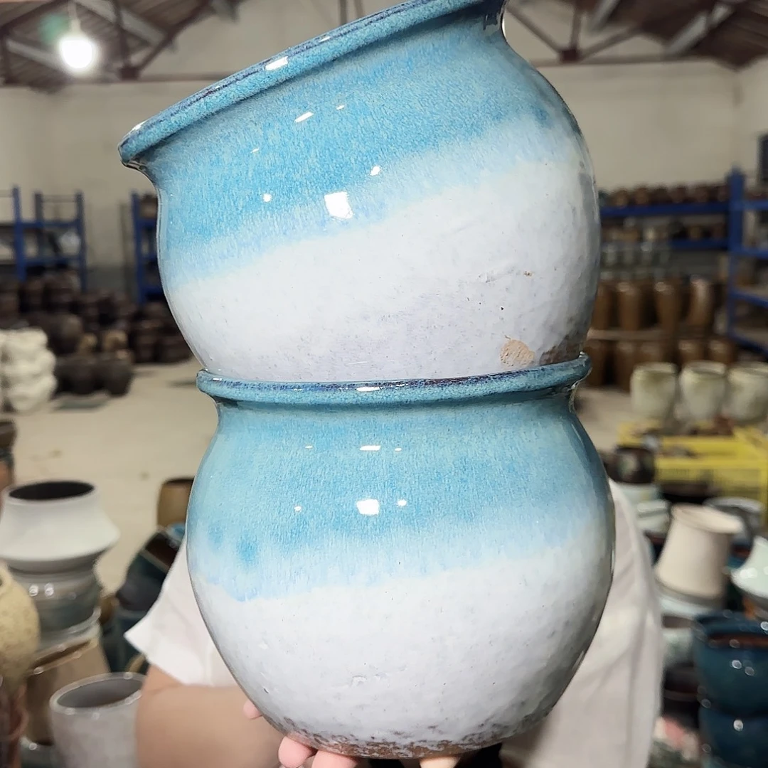 紫砂花盆高17口18