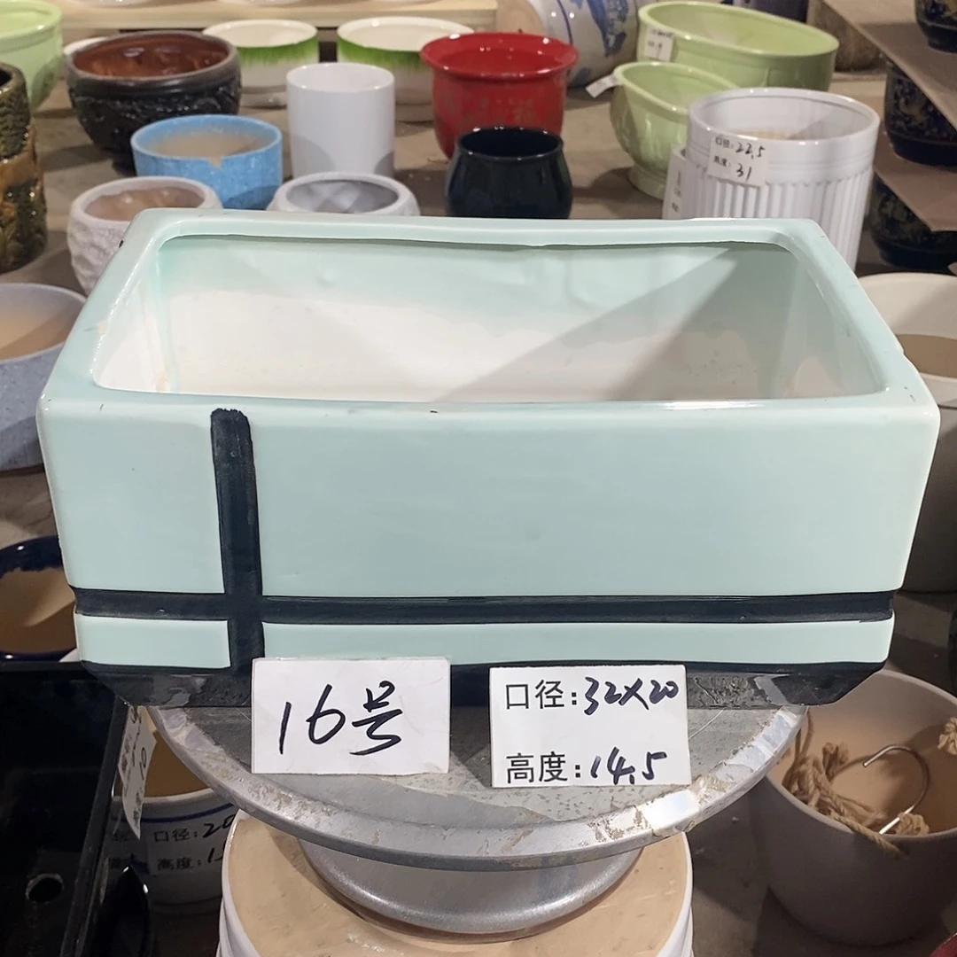 【闪购商品】陶瓷微瑕花盆-大大大长方盆-16号1个