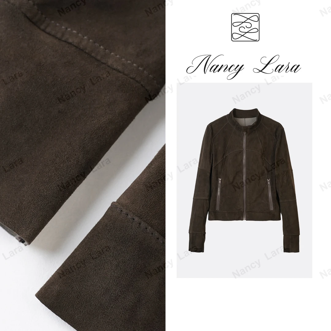 Nancy Lara 时尚立领显瘦美拉德风夹克外套 BW599D03937