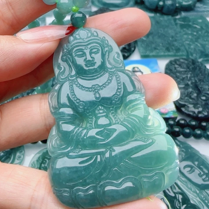 翡翠未镶嵌颈饰多样性发货天然A货翡翠