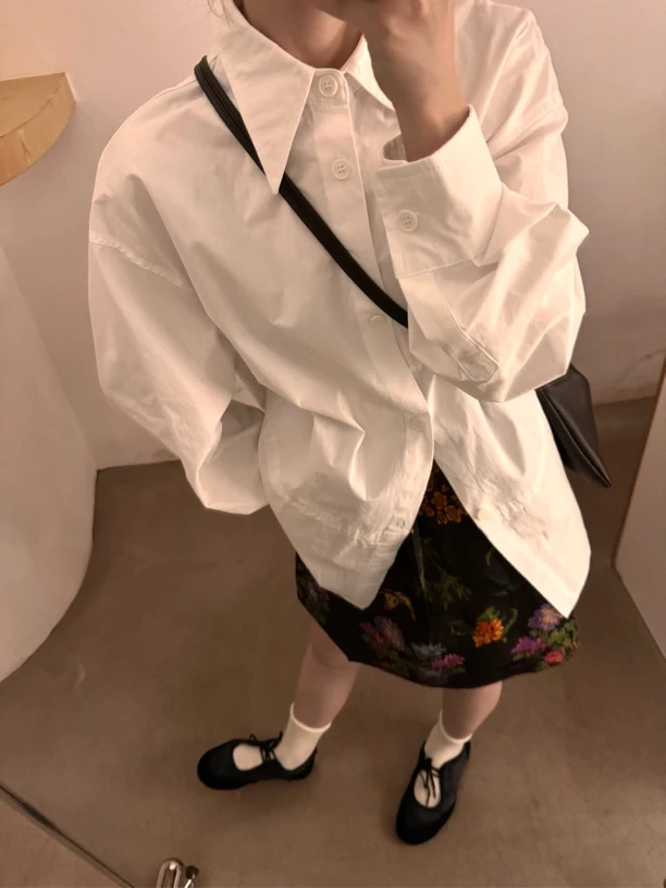 炫色小众时髦宽松大版衬衫