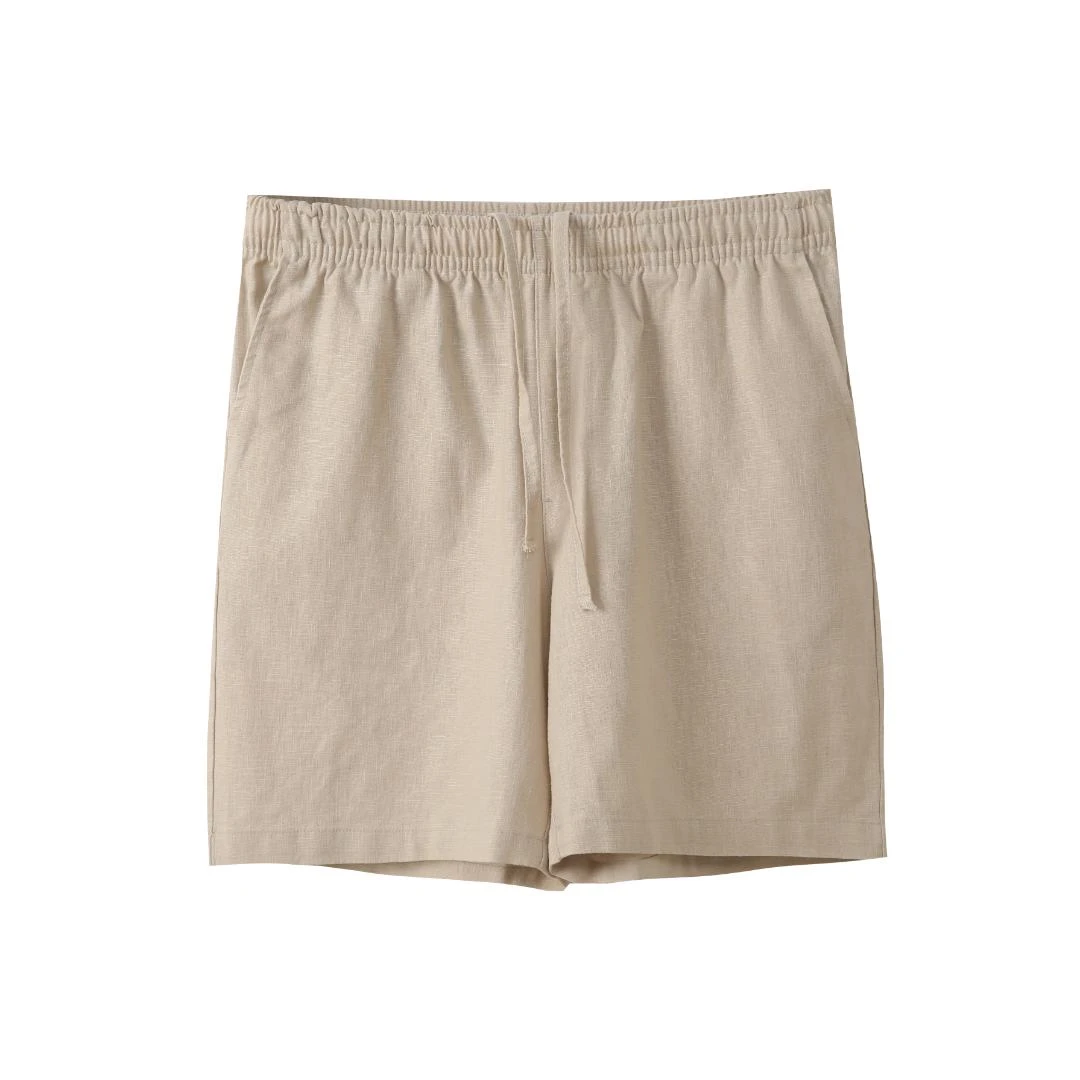 老宋与麻(M5112)夏季男女同款亚麻休闲短裤