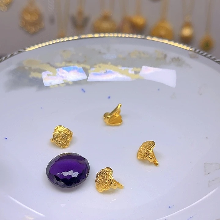 紫晶颈饰银S925镶嵌紫晶925镶嵌40