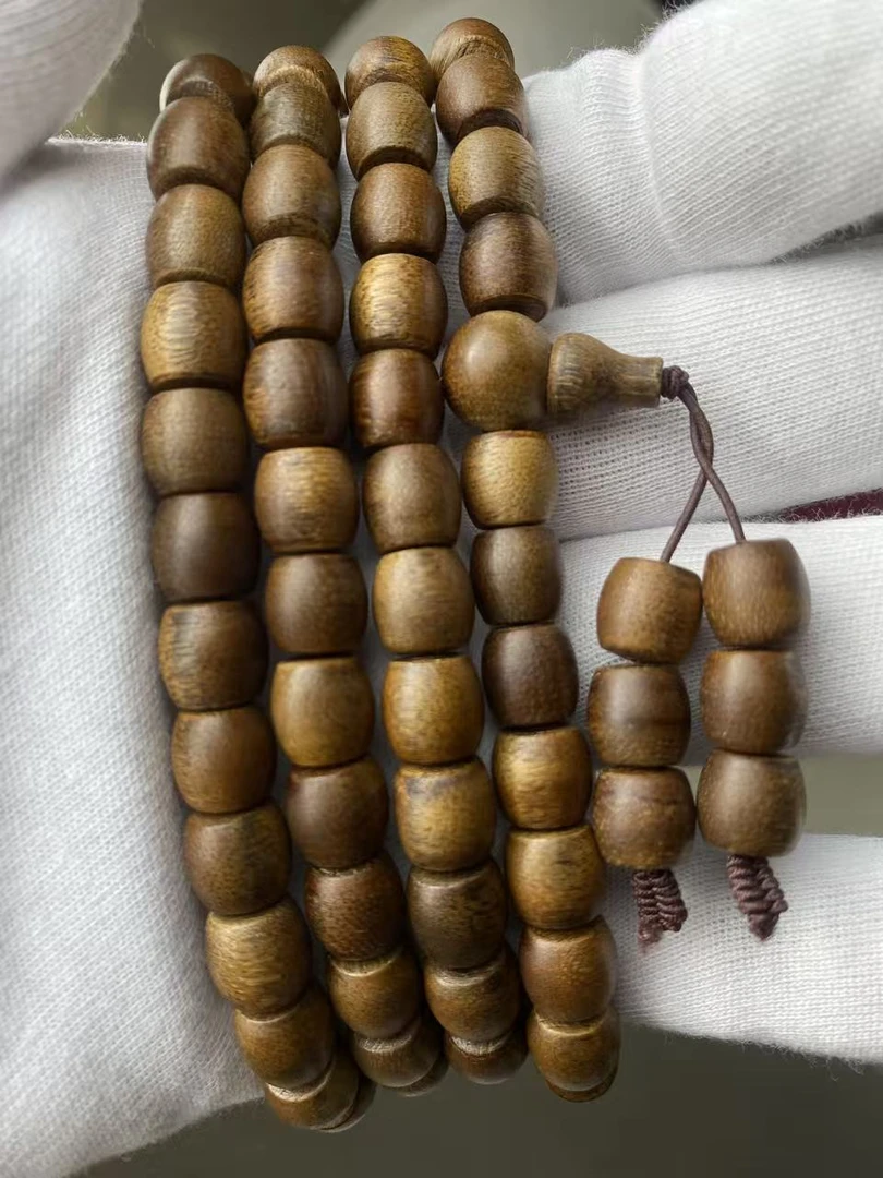 沉香18芽庄 药王沉 金丝黄奇楠 0.8*0.9*108颗 50克 2005 XL R