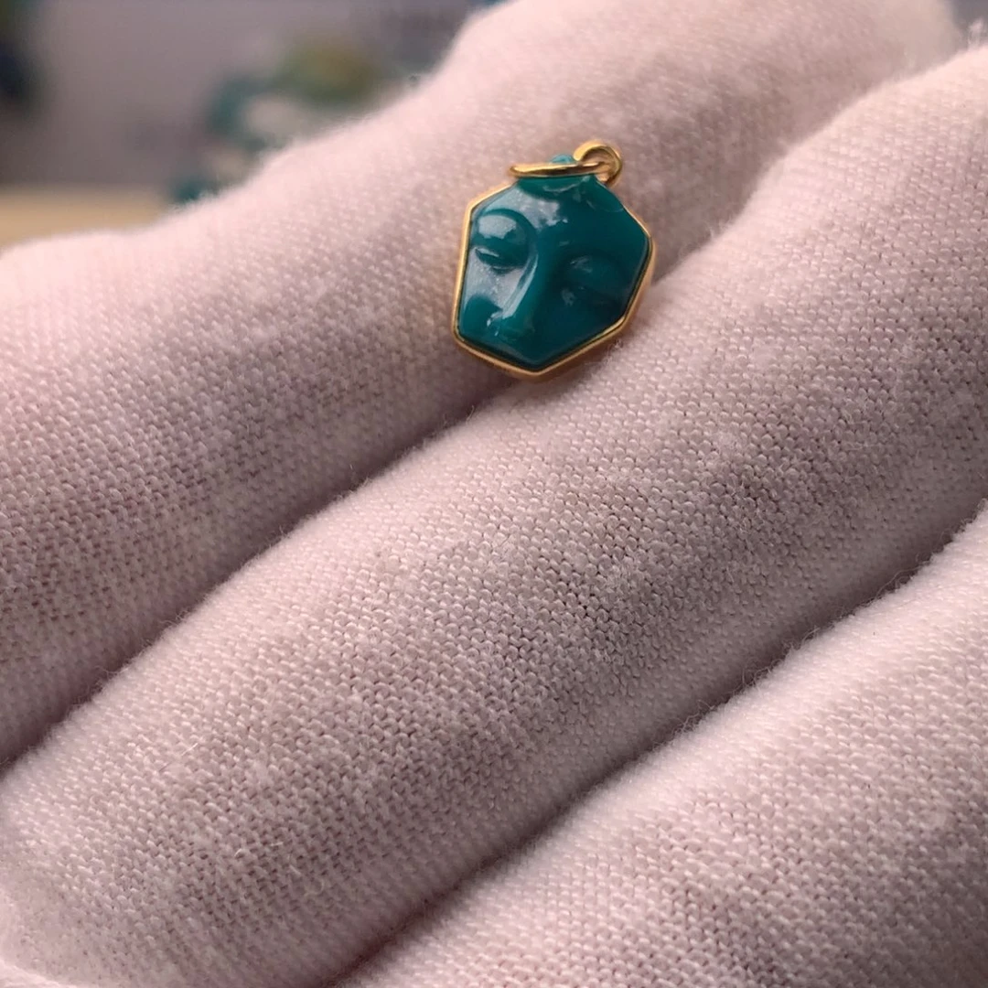 18K金镶嵌绿松石配饰