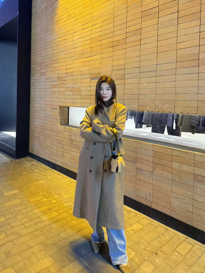 YOUCAI冬季｜卡色人字纹大衣