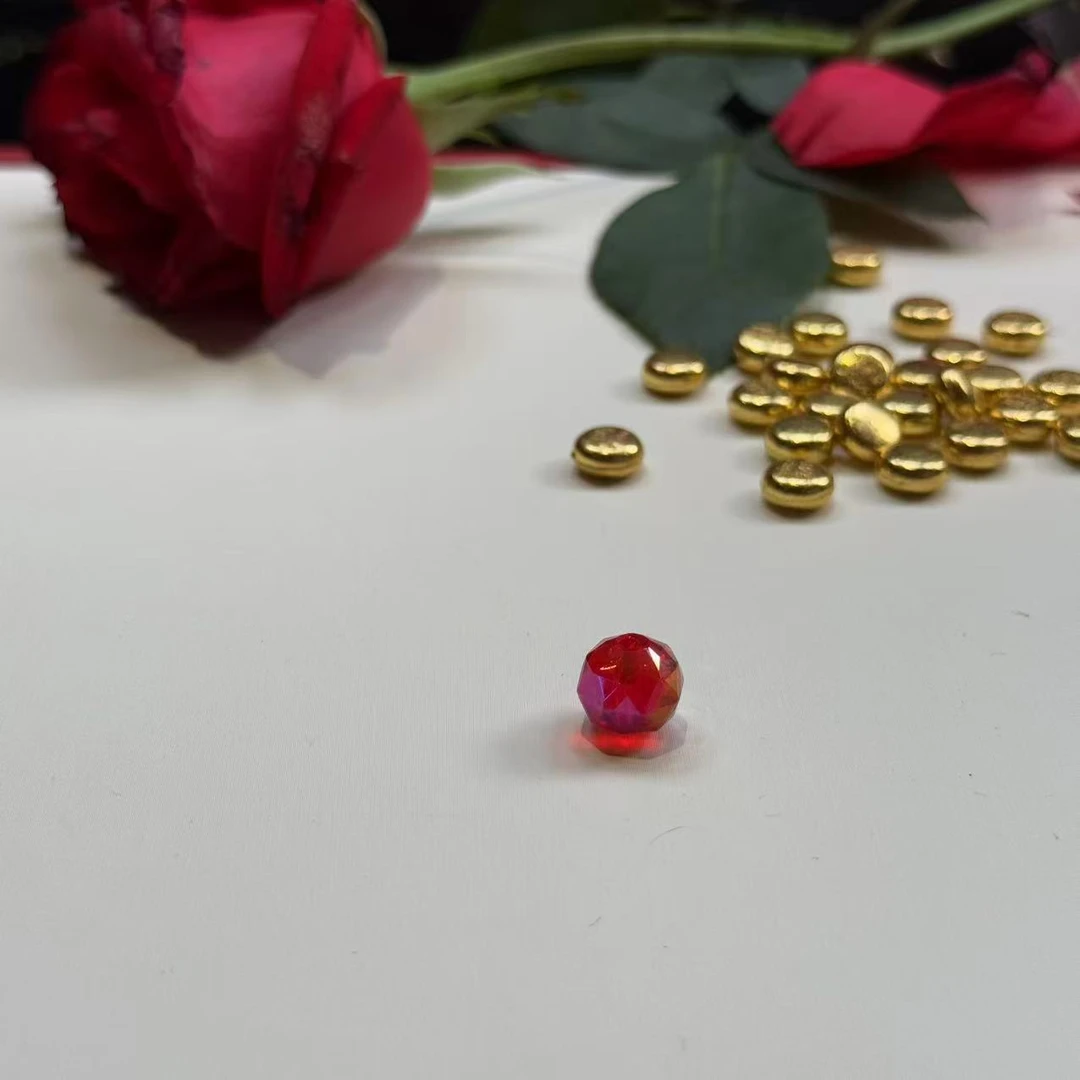 高定精奢S599钻切红单珠赠小精品摆件（发一）J109