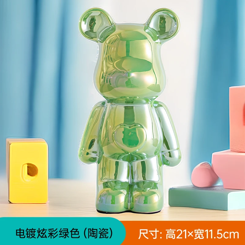 21cm陶瓷熊存钱罐摆件家居客厅玄关电视柜酒柜装饰品