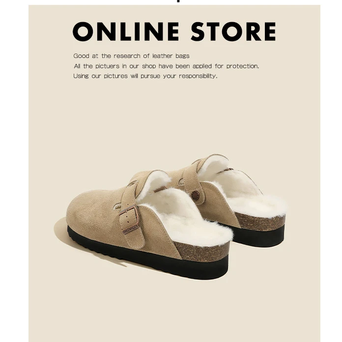 勃肯鞋男秋冬包头半拖外出穿小众秋冬季女款增高勃肯拖鞋深棕色