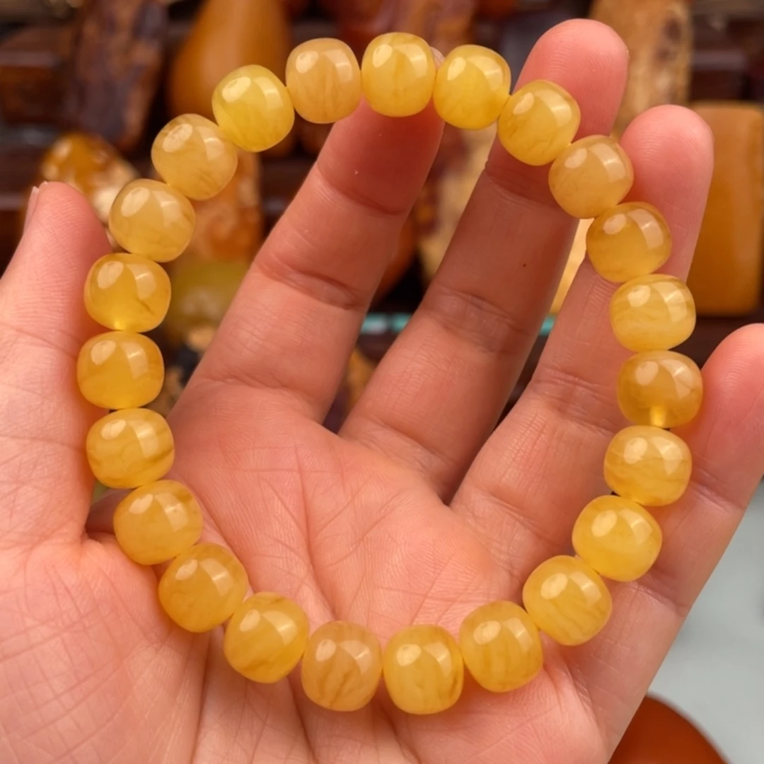 定制琥珀未镶嵌同料手串
