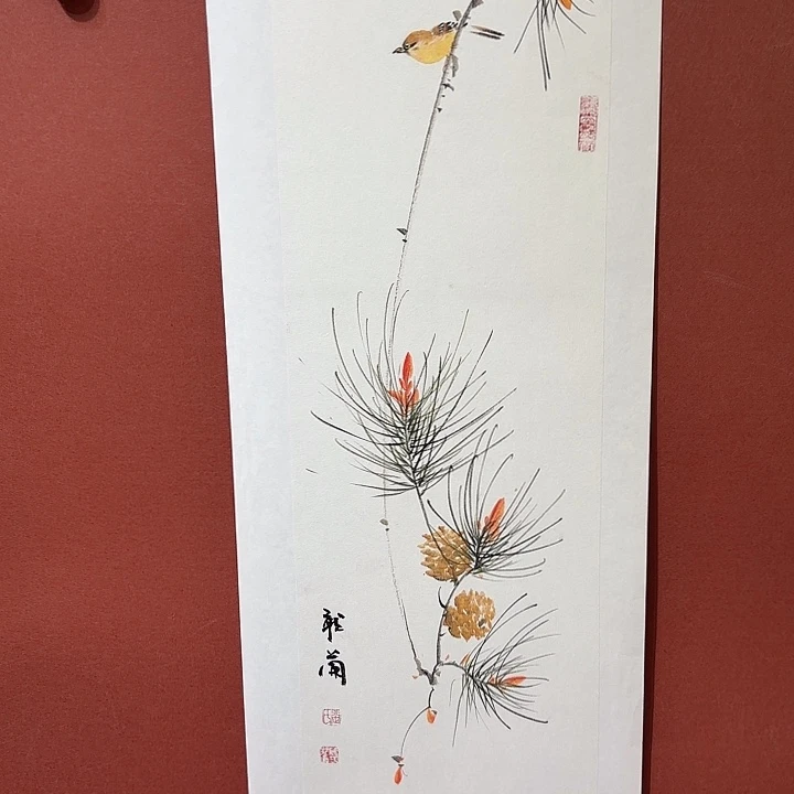 国画听兰老师花鸟