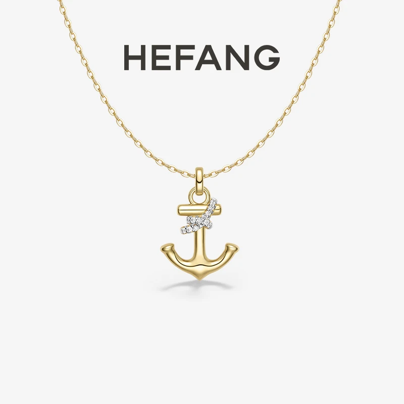 HEFANG 迷你船锚锁骨链轻奢时尚