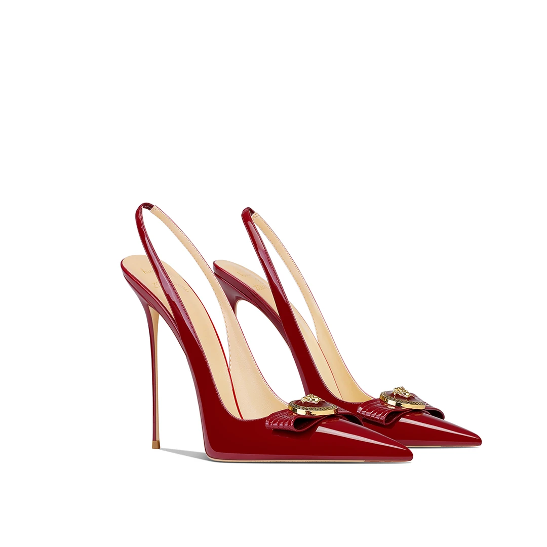 高档酒红设计感高跟鞋法式小个子气质2025秋季新款通勤职业单鞋