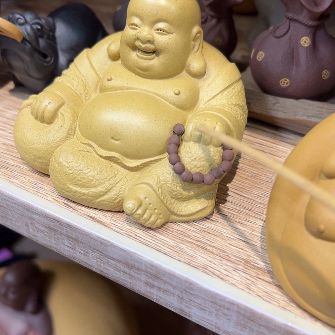 紫砂茶宠紫砂弥勒