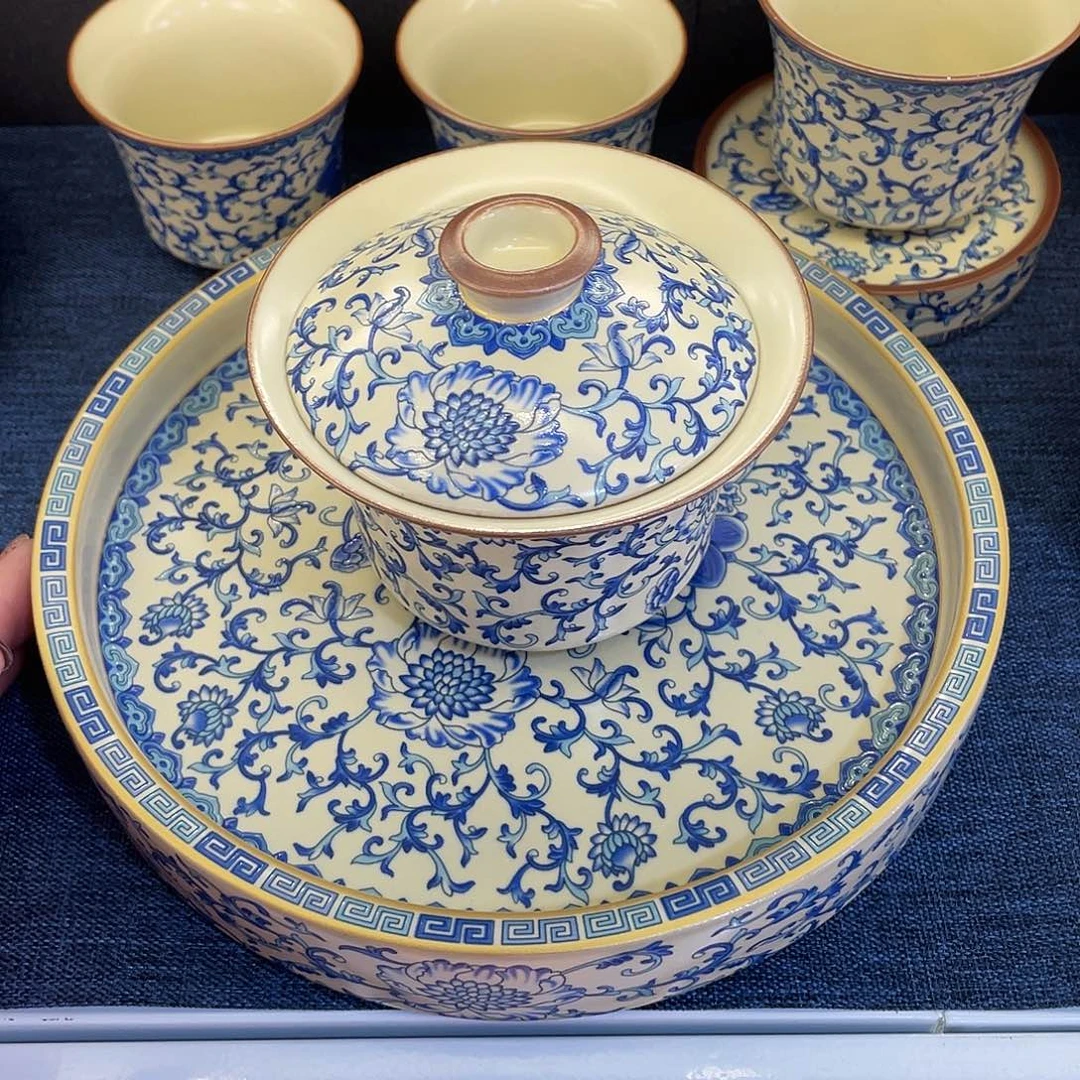 陶景德陶瓷盖碗茶具