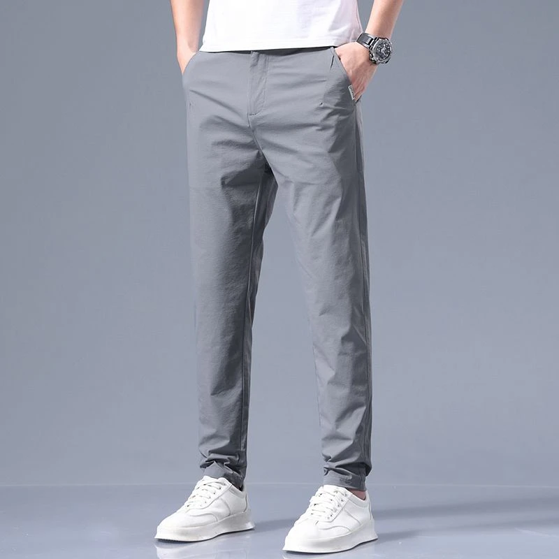 2025男士夏季休闲裤薄款直筒简约百搭男裤舒适修身