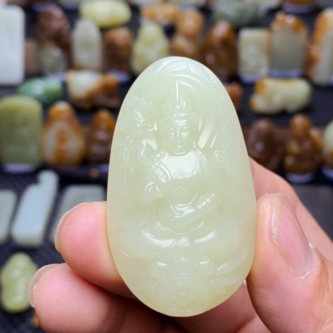 和田玉未镶嵌吊坠(不含链)