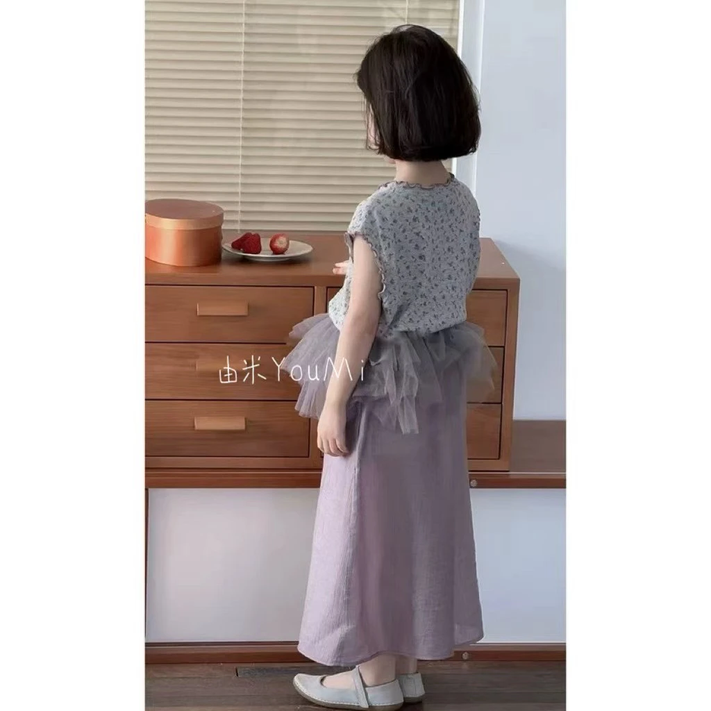 wyy严选女童两件套碎花小清新