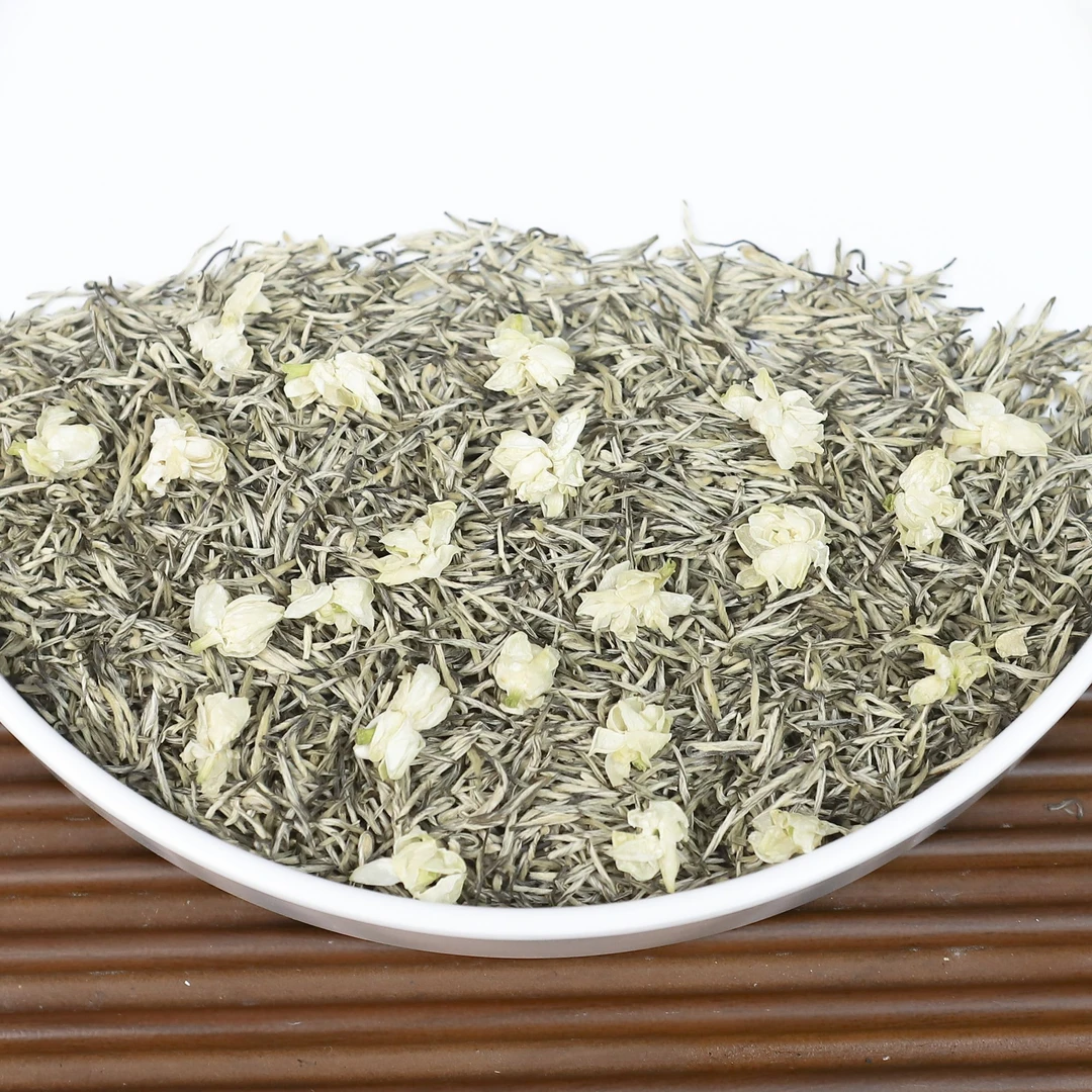2025新茶绣花针特级浓香型茉莉花茶早春手工四川高档全单芽小芽
