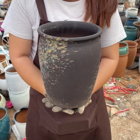 紫砂花盆口20高25正品正品