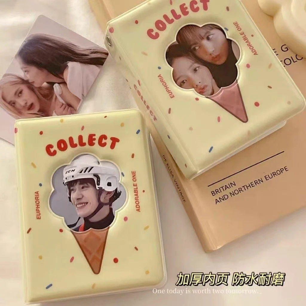 3寸拍立得相册大容量收纳本迷你可爱韩国ins风小卡收纳册花型镂空