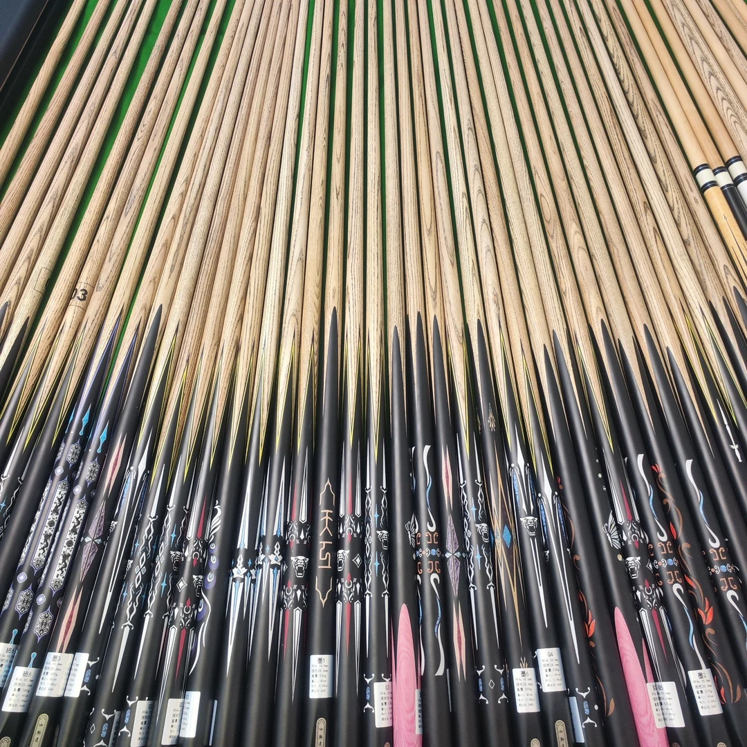 手工白蜡木小头台球杆适用于中式黑八斯诺克