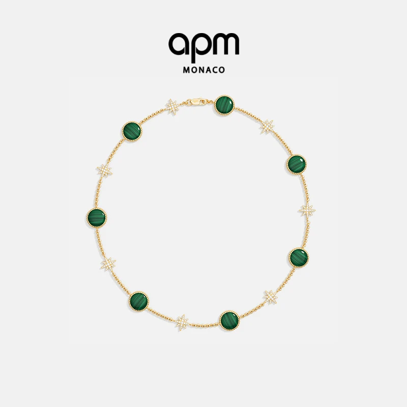 APM Monaco 新品孔雀石 Météorites 项圈高级感送礼手链
