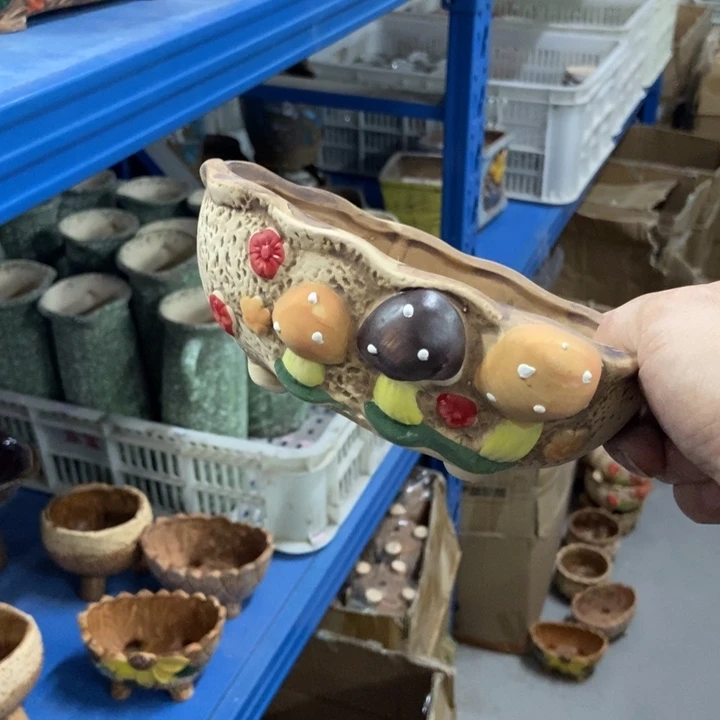 陶瓷花盆单场满9.9发16*11*6