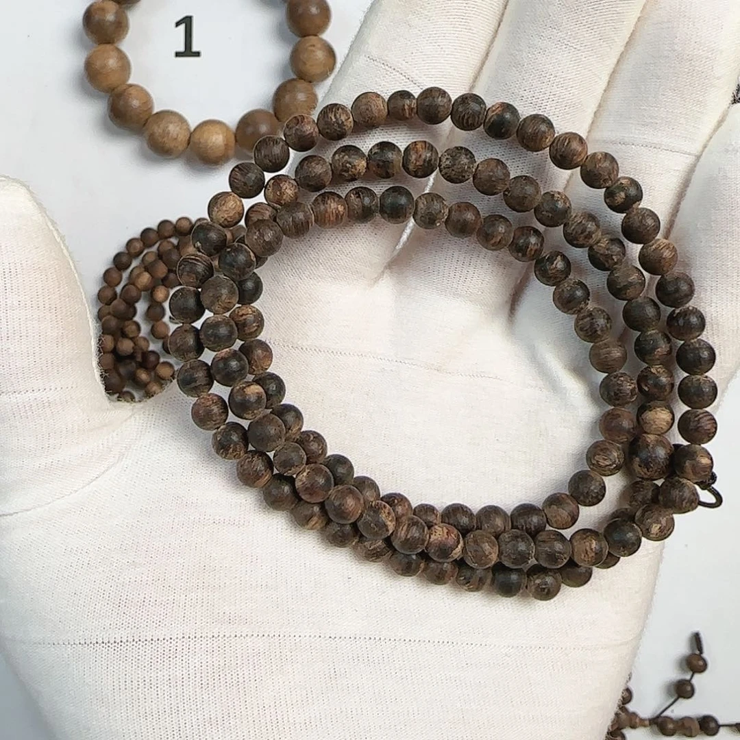 沉香手串05沉水黑土熟达拉干沉香手串