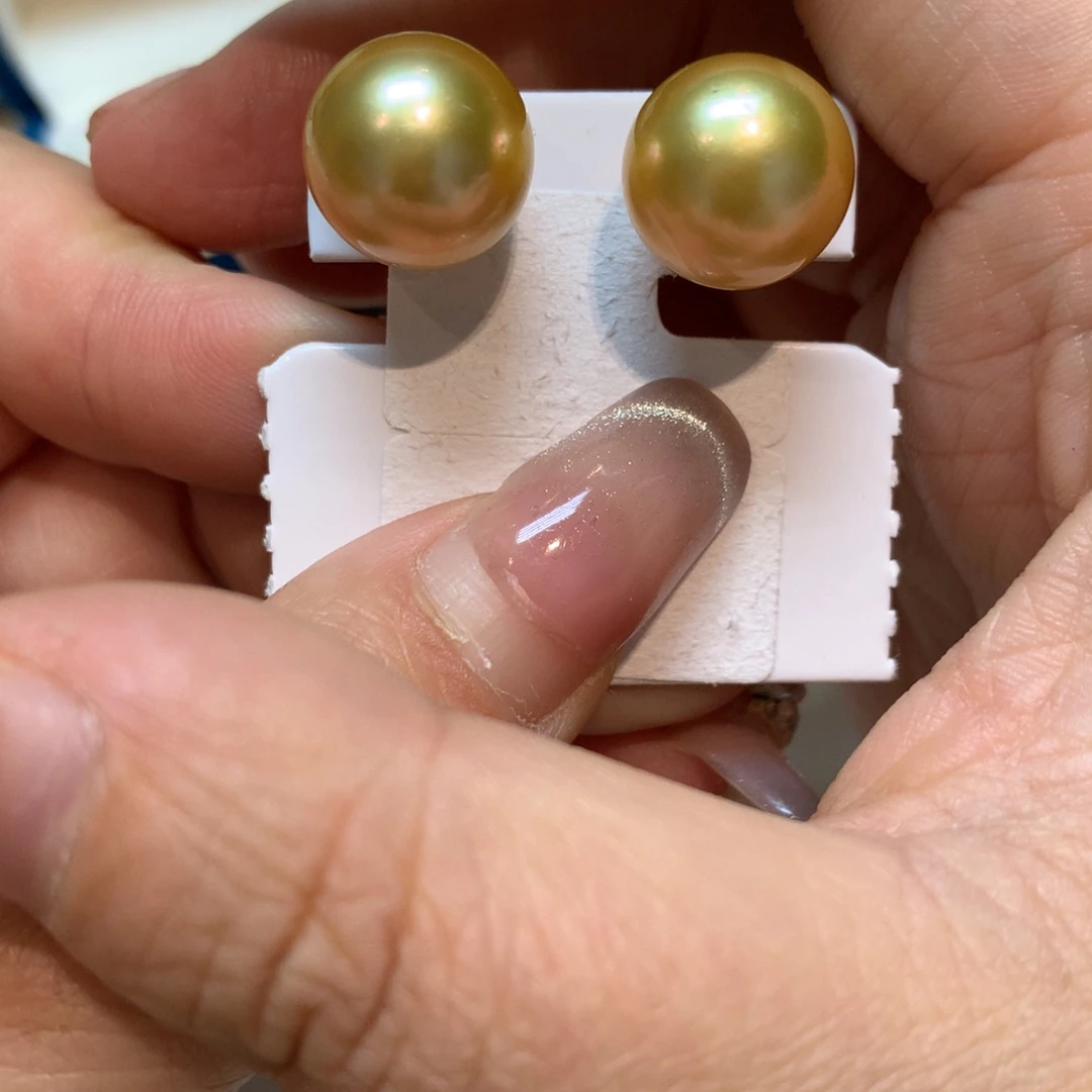 海水珍珠耳饰18K金镶嵌