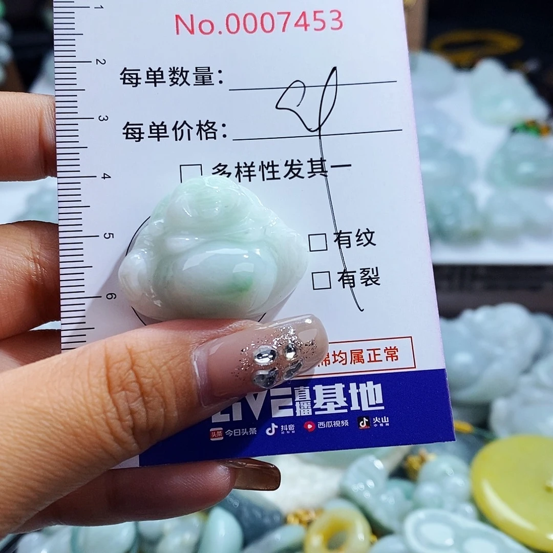 翡翠未镶嵌毛衣链7453