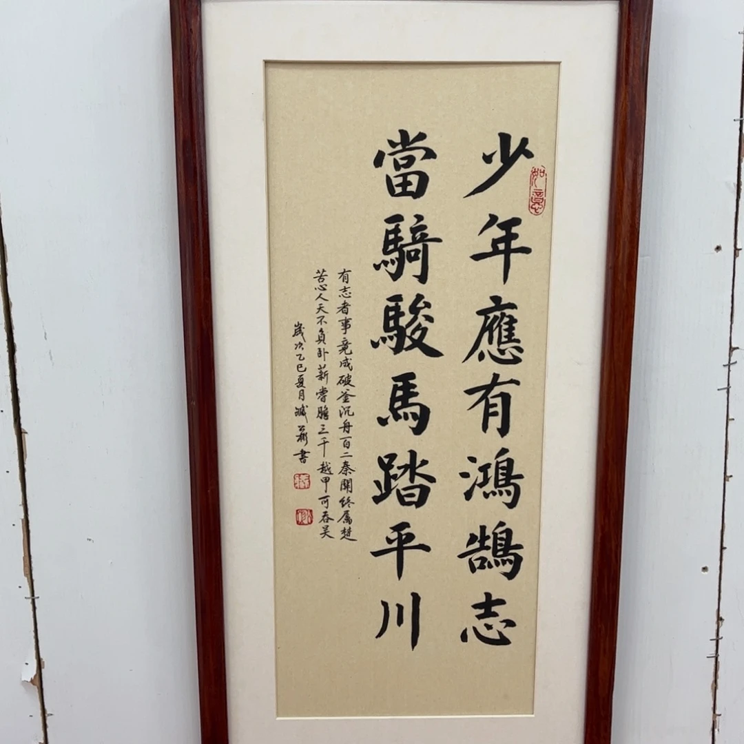 书法少年应有鸿鹄志37×69