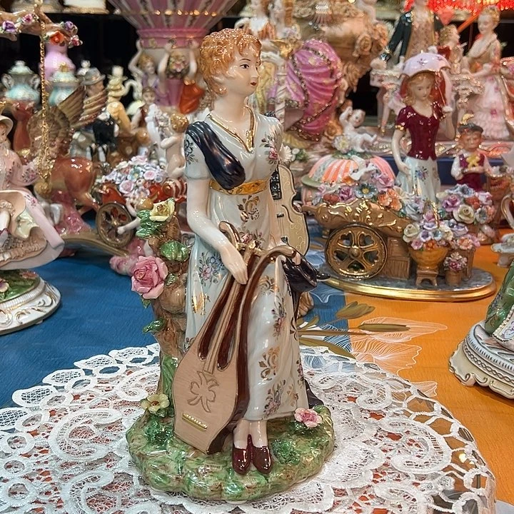 陶瓷里拉琴瓷偶 老货库存