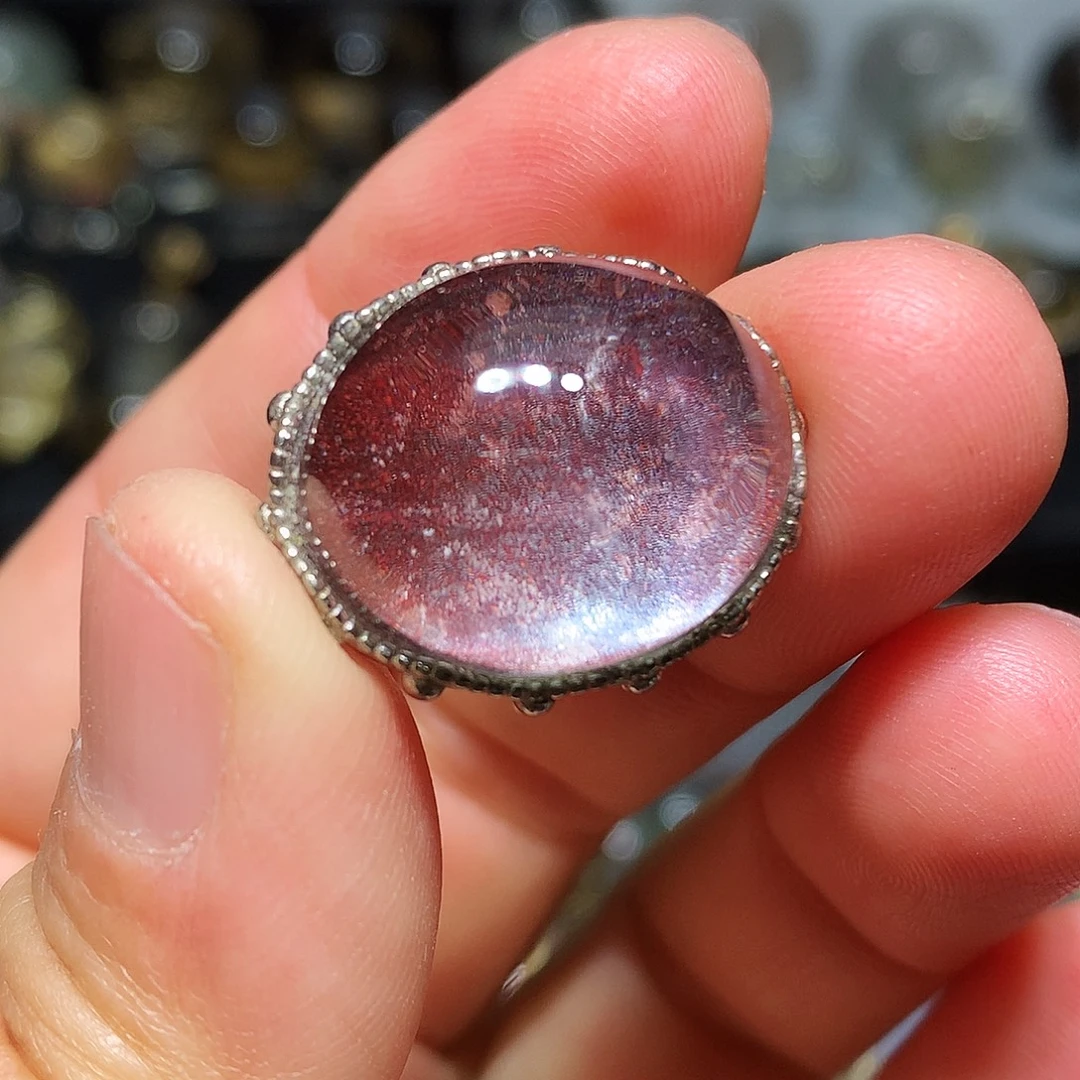 水晶珠宝半成品银S925镶嵌定制款