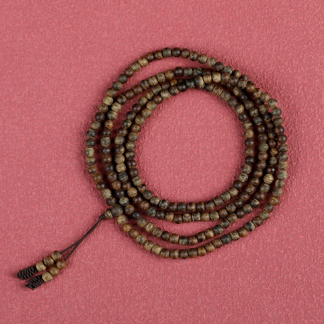 汇安越南惠安沉香5克3mm手串多圈 花香甜醇厚 正区天然