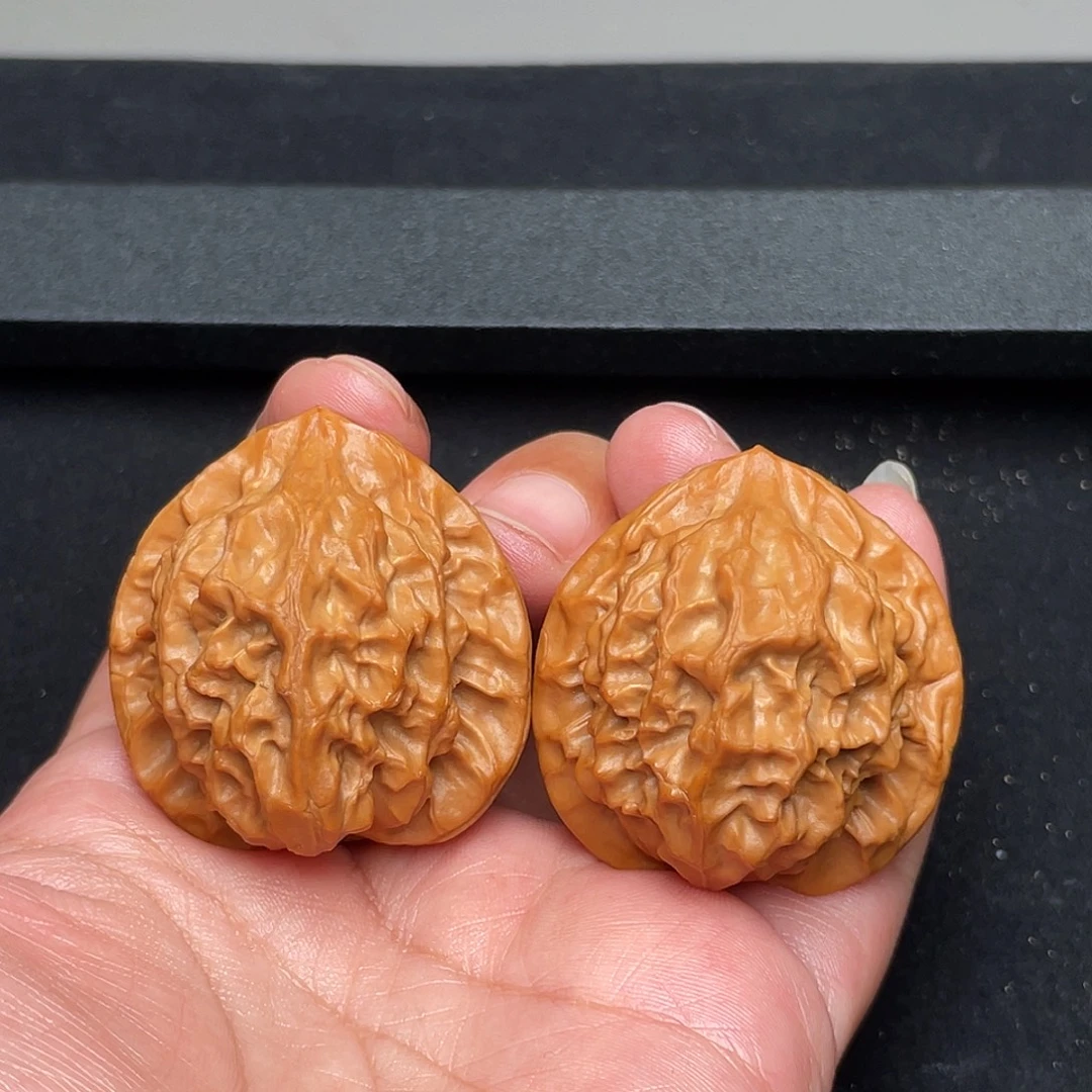 把件猴头核桃38×38龙鳞纹狮子头XM1092