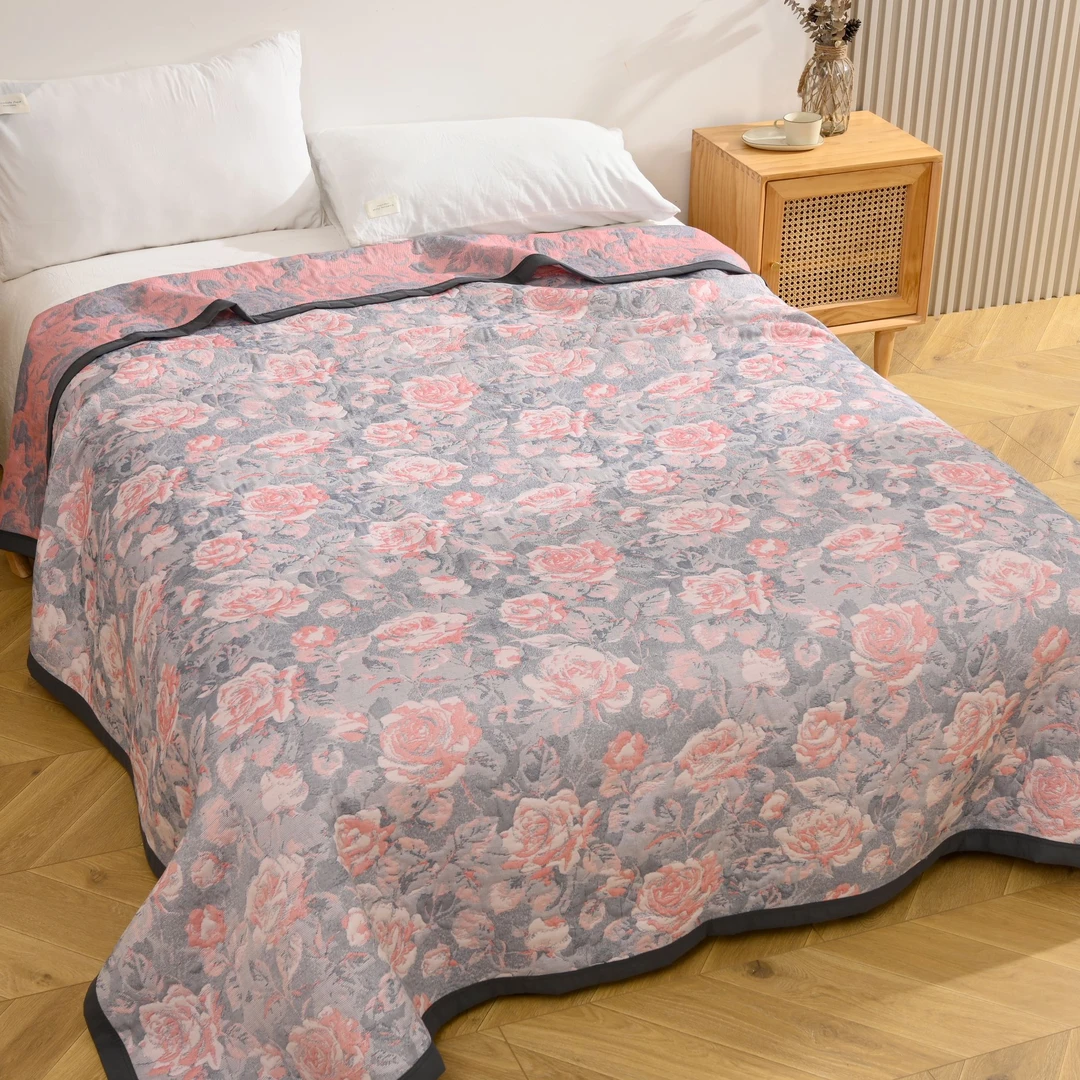 【昼颜】200*230cm可铺可盖多层纱布亲肤通用高端床盖