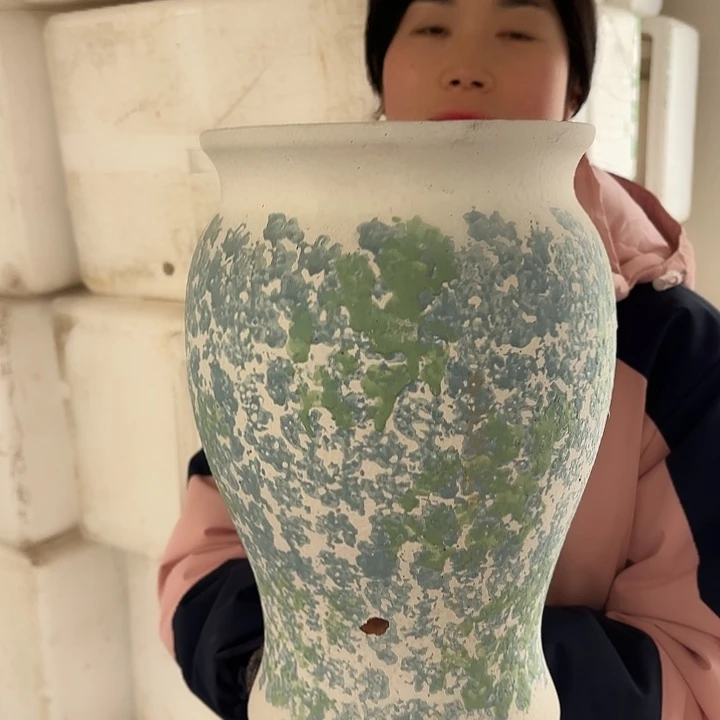 瑕疵高30口20花盆