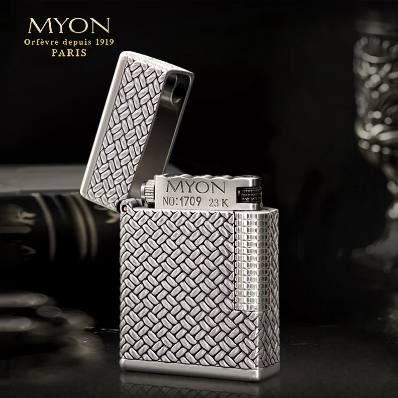 M619巴黎钉·编织纹·碎碎冰·百福图煤油黄铜一体打火机