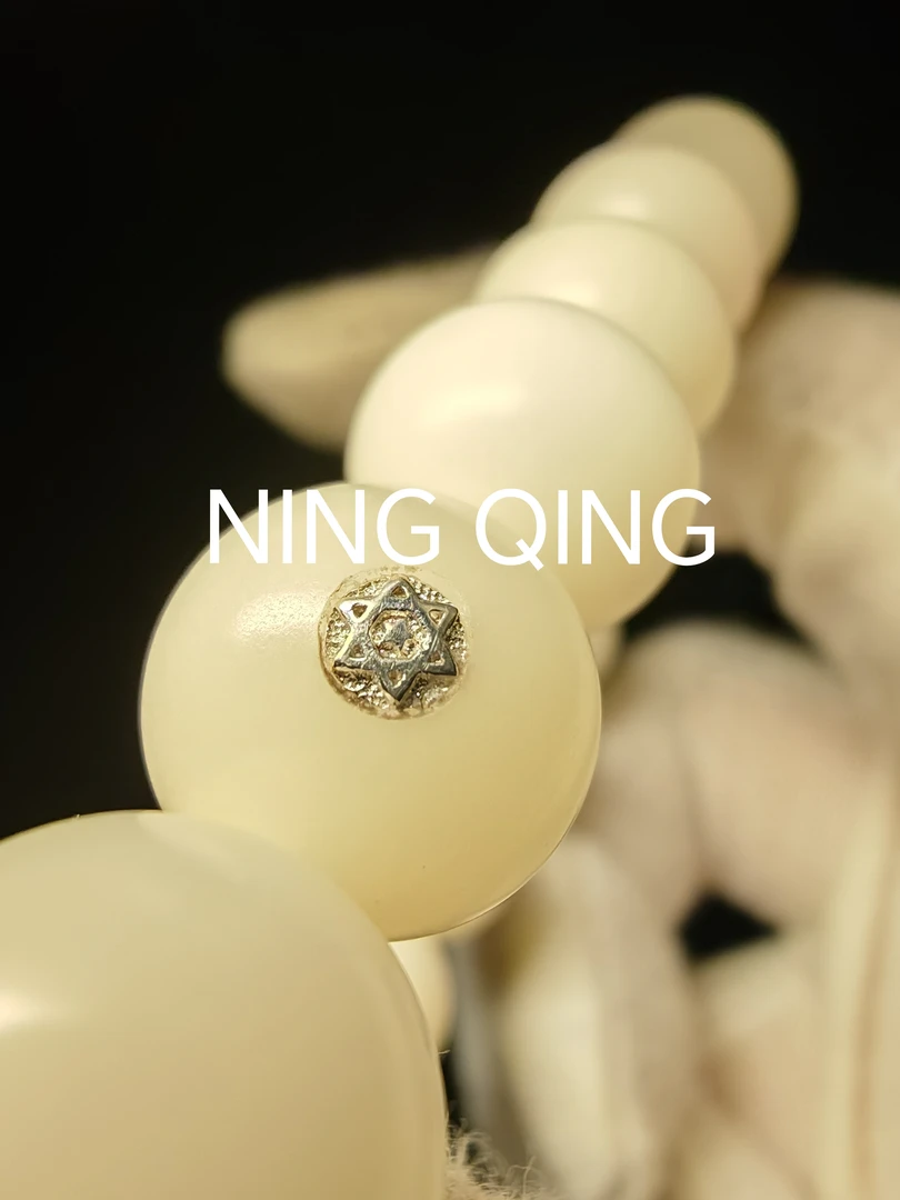 佛文玩珠串男女学生菩提根银标