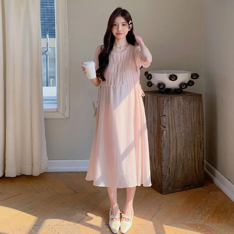 孕妇2025夏季新款法式时尚茶歇初恋清纯温柔风重工显瘦洋气连衣裙