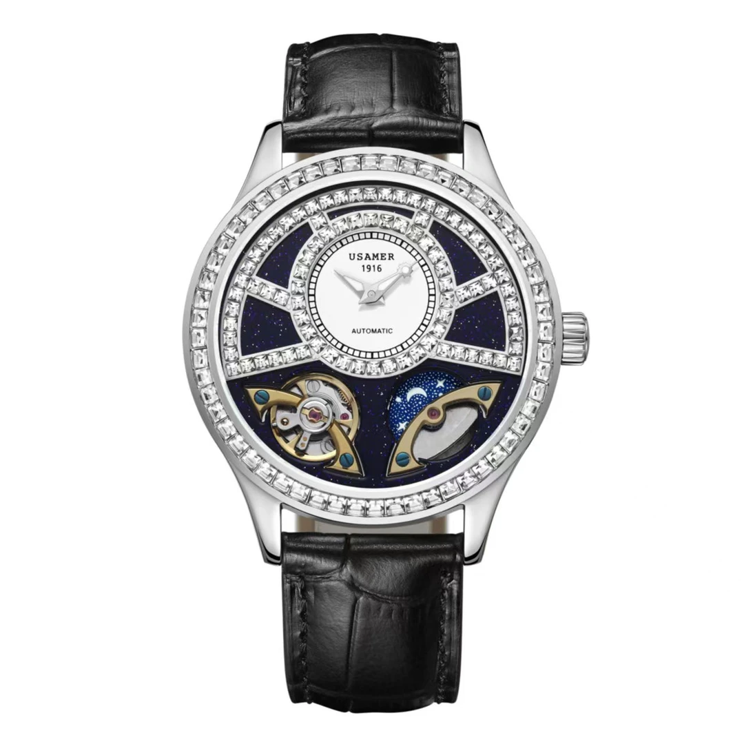 高端商务/漫天星星陀飞轮/S862/全自动飞轮腕表 皮带wx