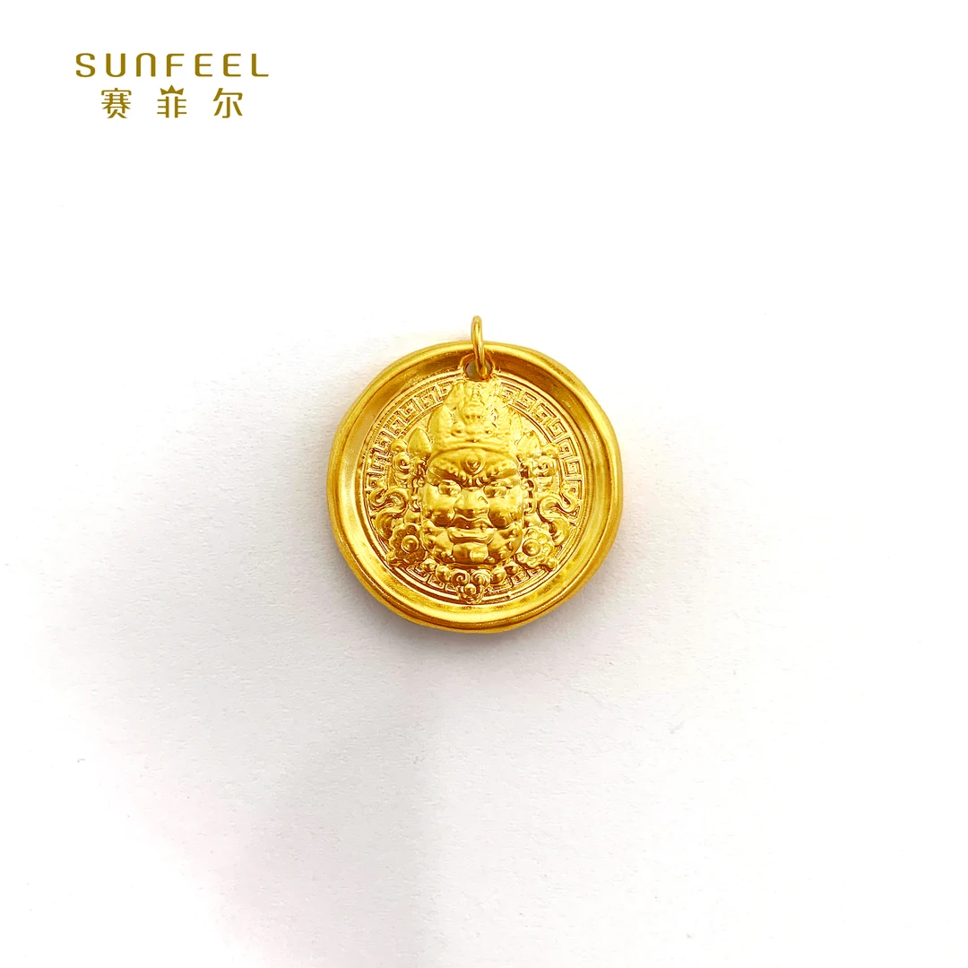 SUNFEEL/赛菲尔【二十六店】足金5D时尚黄财神吊坠5DD00021