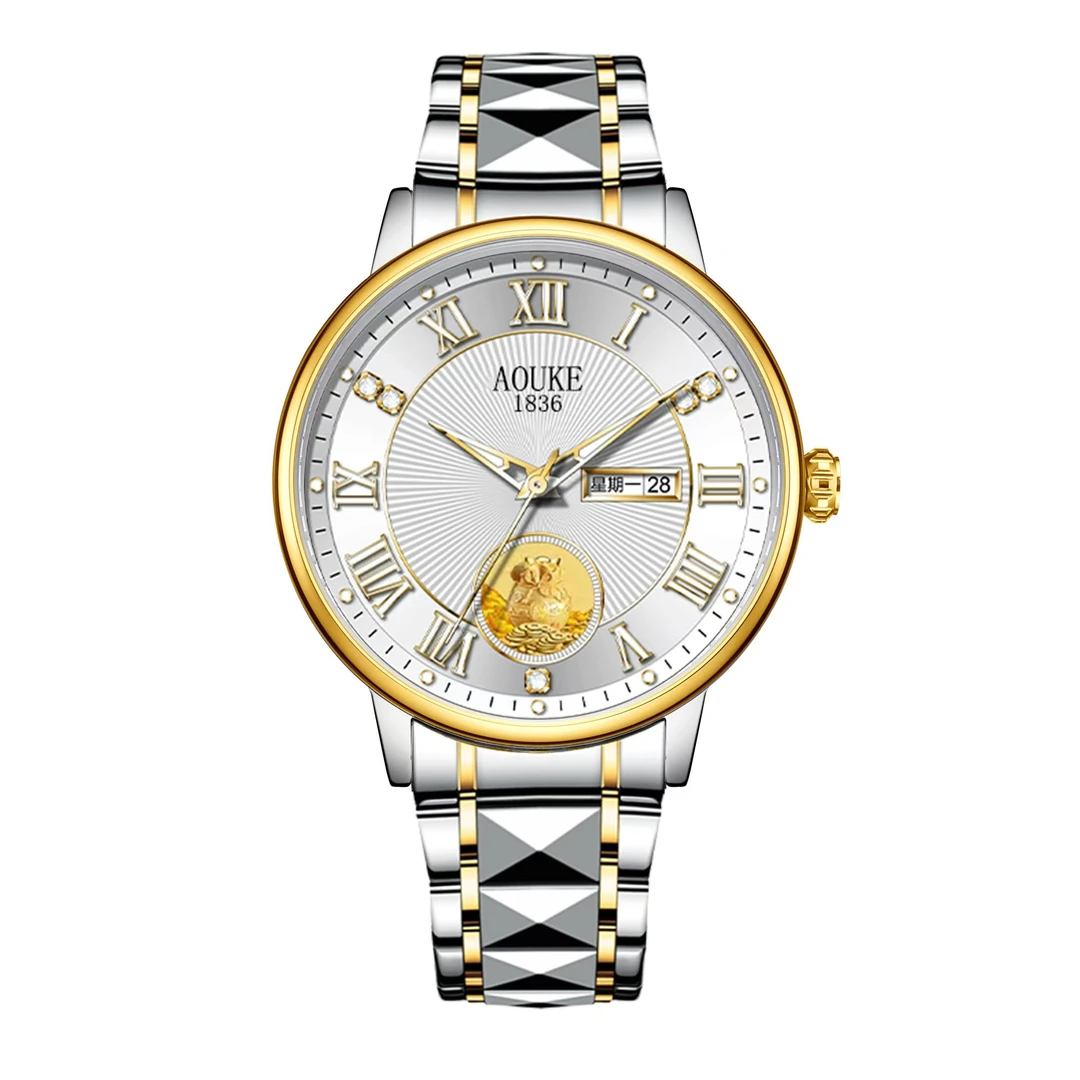 AOUKE/奥刻经典福禄系列镂空男士机械腕表068