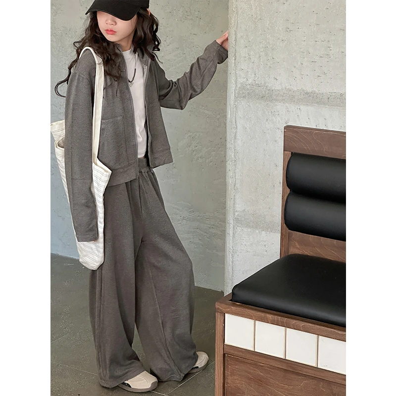 K27282垂感女童卫衣套装2025春装新款儿童宽松休闲两件套衣服时髦