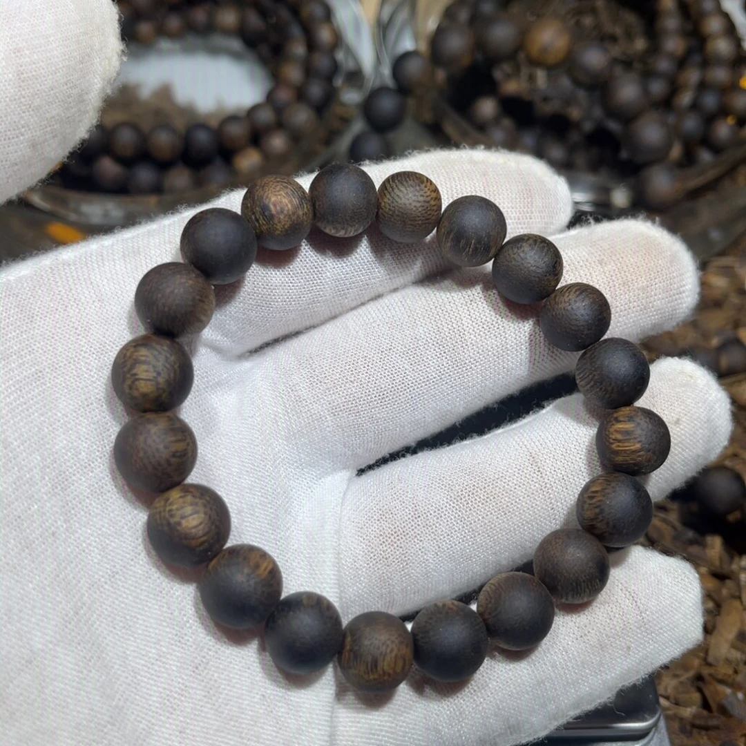 手串沉香绿奇楠沉香1.0单圈